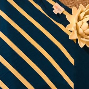 Blue & Cream LulaRoe Randy Shirt Size L